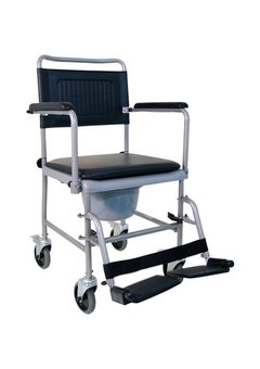 Fauteuil de douche avec repose-pieds rabattable - Soins à Domicile Webshop