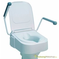 Rehausseur de toilette réglable en hauteur avec accoudoirs rabattables - Réglable à 3 hauteurs différentes