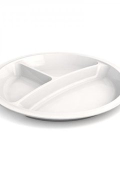 Assiette Compartiment Adulte Porcelaine, Assiette de Contrôle de
