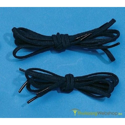 Lacets élastiques extra fin 3 mm noir - 65 cm (2 paires)