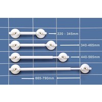 Barre murale sur ventouses Mobeli®, réglable avec indicateur de sécurité - Disponible en 4 tailles