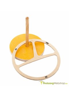 Jeu de lancer avec anneau en bois