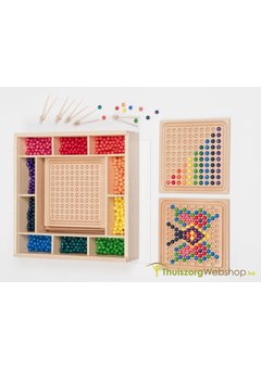 Jeu de pose avec billes colorées