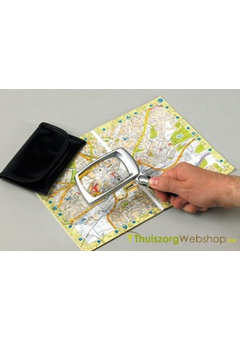 Loupe rectangulaire et pliable avec lampe LED