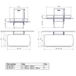 Table d'entretien pliante pour montage mural Ropox Vario, réglable en hauteur électriquement