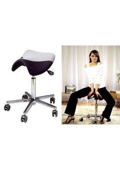 Chaise de travail/trotteur avec assise en forme de selle Swippo