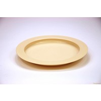 Assiette ronde avec bord relevé