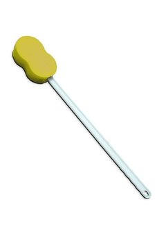 Eponge de bain sur manche rallongé blanche flexible