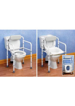 Cadre de toilette avec dossier Uniframe, pliable