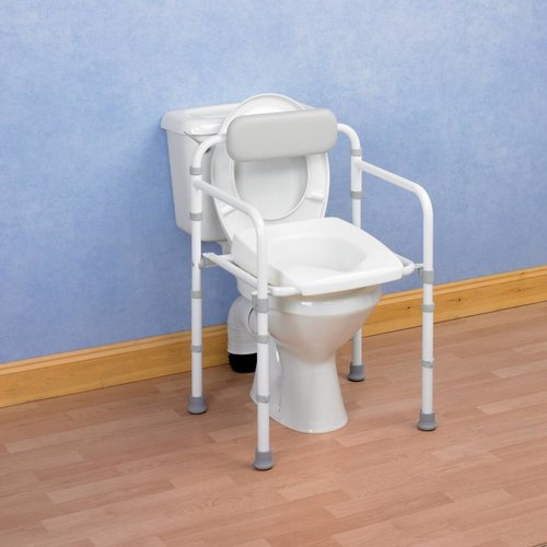 Cadre de toilette avec dossier Uniframe, pliable