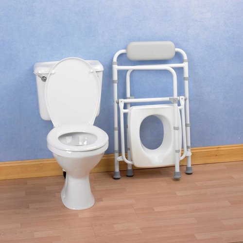 Cadre de toilette avec dossier Uniframe, pliable