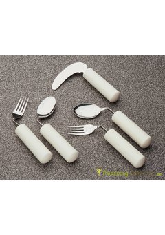 Couverts courbés pour enfants Easi Eaters (cuillère + fourchette) Acheter -  Soins à Domicile Webshop