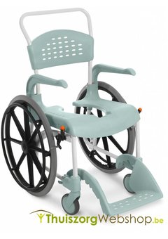 Chaise roulante pour douche Etac Clean avec des grandes roues
