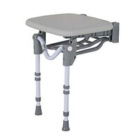 Siège de douche Tooting en forme de fer à cheval, fixation murale et pied