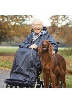 Poncho doublé avec manches pour chaise roulante