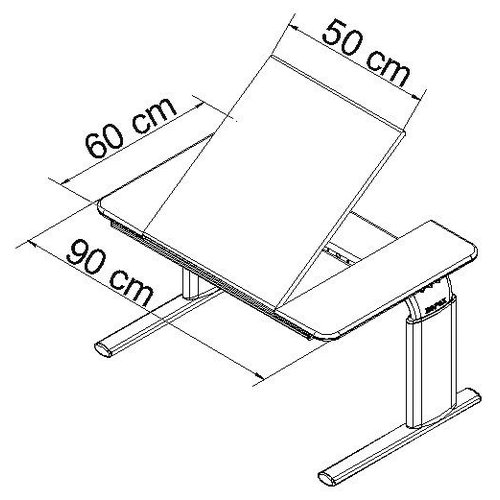 Table de thérapie réglable en hauteur Ropox Vision 90/60 cm