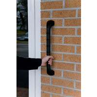 Barre d'appui en plastique avec stries antidérapantes noir matte Prima