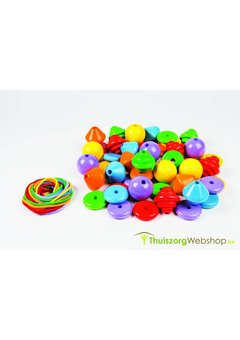 Perles en bois XXL + lacets