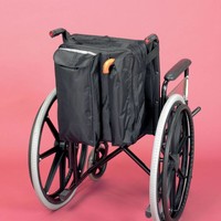 Sac pour l'arrière d'un scooter avec pochette pour la canne de marche