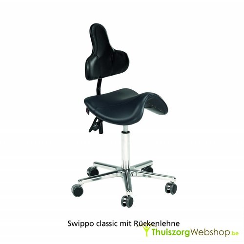 Chaise de travail/trotteur en forme de selle et dossier Swippo