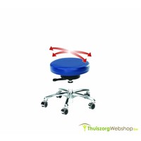 Tabouret Rollhocker Flex avec 5 roues et une assise mobile rembourrée