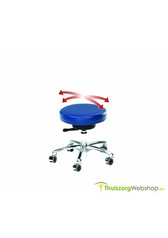 Tabouret Rollhocker Flex avec 5 roues et une assise mobile rembourrée