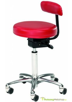 Tabouret avec dossier Rollhocker avec 5 roulettes