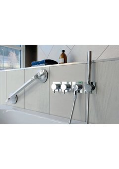 Barre murale sur ventouses Mobeli® chromée de longueur fixe