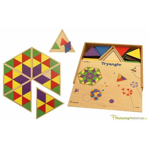 Jeu de pose avec triangles colorés