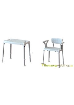 Siège de douche aluminium/plastique