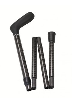 Canne en fibre de carbone noire