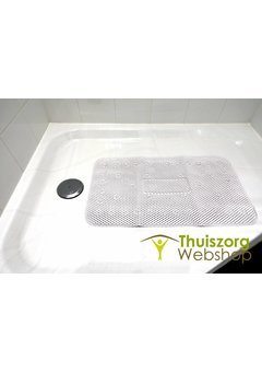 Tapis de bain/douche Softfeel sans latex, antidérapant, blanc