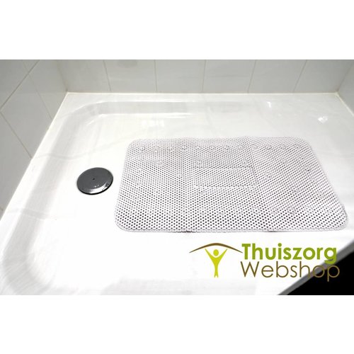 Tapis de bain/douche Softfeel sans latex, antidérapant, blanc