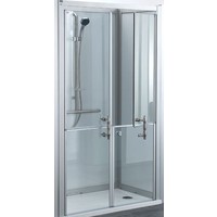 Barre en T avec coulisseau de douche et douchette, acier inoxydable EASA