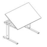 Table réglable en hauteur Ropox Ergobasic, hauteur 56-90 cm