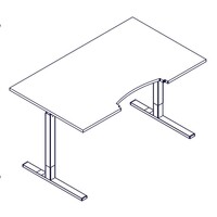 Table réglable en hauteur Ropox Ergobasic, hauteur 56-90 cm