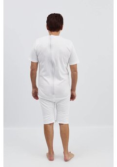 Corps blanc avec fermeture à  glissière au dos et entre les jambes