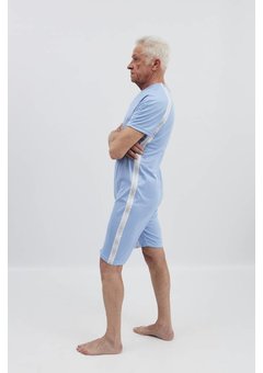 Corps bleu avec fermeture à  glissière par l'épaule à  la couture latérale