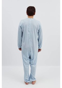 Pyjama bleu avec fermeture à  glissière au dos