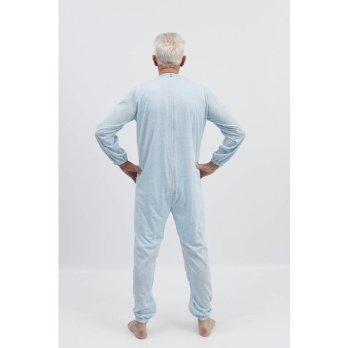 Pyjama bleu avec fermeture à  glissière au dos