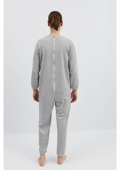 Pyjama d'hiver gris avec fermeture à  glissière à  l'arrière