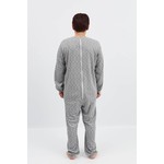 Pyjama d'hiver gris avec fermeture à  glissière à  l'arrière