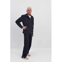 Pantalon de rééducation bleu marine avec zip dans les coutures latérales