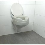 Rehausse de toilette 11 cm en caoutchouc mousse avec couvercle