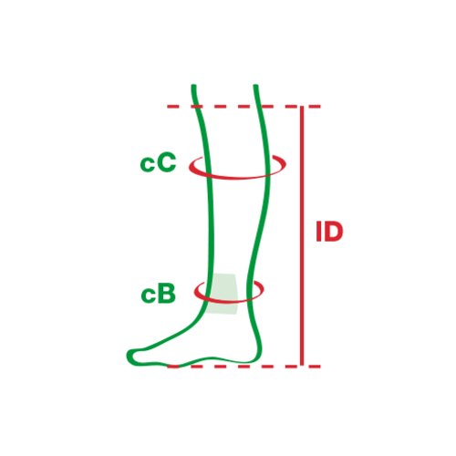 Bas de compression en 2 parties à structure soyeuse