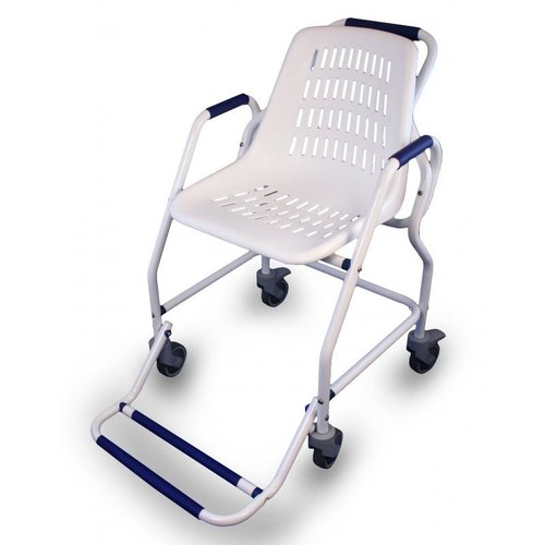 Fauteuil de douche avec repose-pieds rabattable