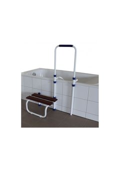 Marche avec poignée ajustable pour le bain