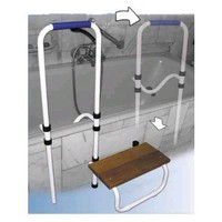 Marche avec poignée ajustable pour le bain