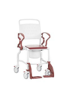 Siège de toilette à roulettes réglable en hauteur