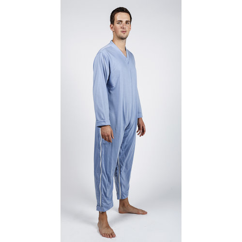 Pyjama d'allaitement avec fermeture à glissière au dos jusqu'au nombril, manches longues et jambes